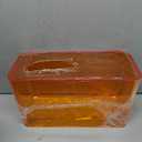 Acrylic Floating Nightstand, Bedside Table, Nightstand Shelf Wall Mounted Bedside Shelf (Orange, Small)
