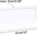 MECCANIXITY Acrylic Display Case Plastic Box Clear Assemble Dustproof Showcase 16x6.3x4.1 Inch for Collectibles Items