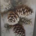 TLESKE Rustic Winter Pine Cones Pinecones Wall Art Decor, Vintage Christmas Canvas Wall Art Print for Farmhouse Bedroom Living Room, Aesthetic Winter Wall Artwork Picture, 16x24