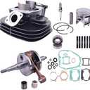 WQSING 66mm Big Bore Cylinder Crankshaft Piston Rebuild Kit Compatible with Yamaha Blaster 200 YFS200 1988-2006 Gasket Bearing Oil Seal Top End Kit