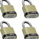 Outdoor Combination Lock, Heavy Duty Weatherproof Combination Padlock, 4 Pack Resettable Combination Lock for Locker, Shed, Garage, Gate, Fence