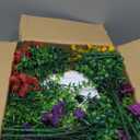 HyeFlora Artificial Faux Hanging Flowers Plants Basket for Outdoor Outside Decoration, Fake Silk Colorful Daisy in Planter for Porch Patio Garden Yard Home (6 Multicolor)