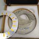 Zonon Circle Drawing Maker Stainless Steel Adjustable Round Circle Template Tool Ring Making Tool with Black Flannelette Bag for Drafting, 125 mm(Yellow)