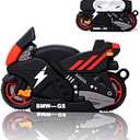 Yatchen Unique Case for AirPods 3 Case,Cute 3D Cartoon 3D Cartoon Motociclo AirPods 3rd Generation Cover Kawaii Cool Soft Silicone Protector with Keychain Shockproof Charging Case for AirPods 3