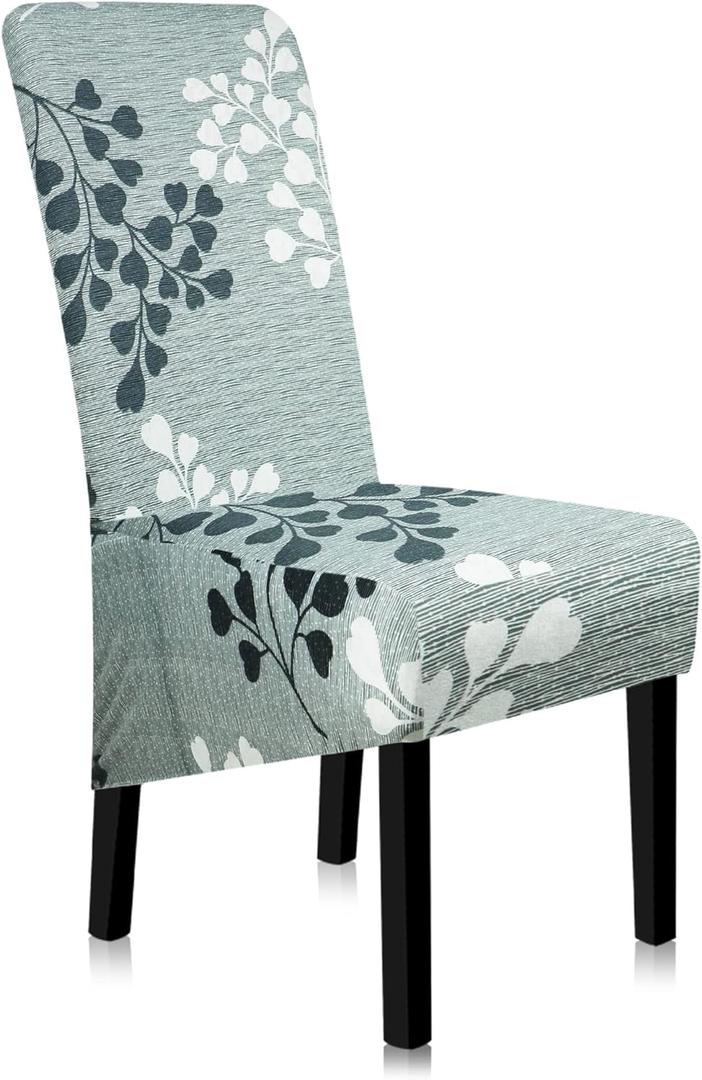 Stretch Dining Chair Covers, XL/Oversized Removable Washable Soft Spandex High Back Large Chair Cover Slipcover for Dining Room Kitchen Hotel Table Banquet (4 Per Set, YZQ) (Xx_2)