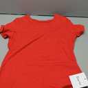 EasyFair Womens T Shirts Basic Short Sleeve Crew Neck Slim Fit Tees Summer Workout Casual Bodycon Tops 2025 Red