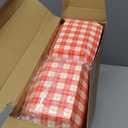 Honeydak 500 Pack 2 Lb Disposable Paper Food Boats Bulk Red and White Checkered Paper Food Trays Greaseproof Paper Hot Dog Trays Food Serving Boats for Snacks Sandwich Nacho Party BBQ Picnic