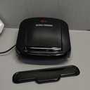 George Foreman 4-Serving Removable Plate Electric Grill and Panini Press, George Tough Non-Stick Coating, Drip Tray Catches Grease, Black