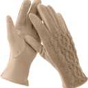 Winter Gloves, Winter Gloves for Women Cold Weather Touch Screen, Winter Gloves Womens Warm Knit Glove (Khaki)
