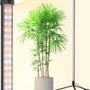 Barrina Grow Lights for Indoor Plants with Stand, 42W 169 LEDs Full Spectrum Wide Illumination Area, T10 Vertical Standing Plant Grow Light, 4FT Height with On/Off Switch and Tripod Floor Stand (3000K+6500K+660nm)