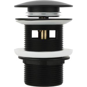 Brass Freestanding Tub Drain, Pop Up Freestanding Tub Drain Plug, Fits Most Freestanding Tub Drain Kits (Matte Black)