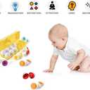 JUNBESTN Easter Matching Eggs Connect Eggs Parlour Games Toys Gifts for 2 3 Years Old Kids Toddler Baby Girls Boys Shape Color