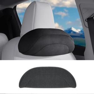 Arcoche Soft car headrest for Model 3 Y S X Highland Juniper Accessories Complies with The Original OEM Factory Standards No Pressure no Odor Easy to Clean Pain Relief Car Neck Pillow 1pc Black