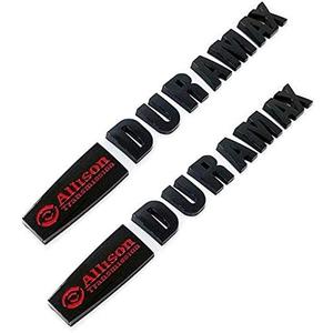 Yoaoo 2Pack OEM Allison Duramax Emblems Badges Compatible with Silverado Sierra 1500 2500Hd 3500Hd Hood Red Black