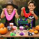 Blosssound Halloween Putty Toys Advent Calendar 2025 Halloween Countdown Goodie Bag Stuffers Fillers Gifts for Kids Party Favors with 8 Pack Butter Putty Toys Charms Add Ins Holiday Prizes Trinkets