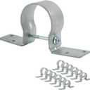 12 PCS Fence Post Brackets, 2-3/8 Steel to Wood Fence Bracket, Fence Brackets for Metal Posts, Galvanized Pipe Grip Tie - Fence Post Repair with BoltsNo Screws (2-3/8" - 12 pcs)