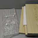 QEEIG Bathroom Shelves Over Toilet - Paper Storage Wall Mounted Farmhouse Decor Decorations Aesthetic Dcor Sign Small Floating Shelf 2+1 Set 16 inch, Natural (020NW)