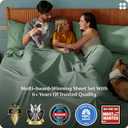 Bedsure Full Size Bed Sheets, Cooling Sheets, Rayon Derived from Bamboo, PureWoven, Breathable & Soft, Deep Pocket Up to 16 Inches, Hotel Luxury Silky Bedding for Hot Sleepers, Sage Green