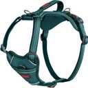 Halti Anatomy Dog Harness with Handle - Padded, Adjustable & Reflective No Pull Dog Harness, 3 Leash Attachment Points Including Front Clip, Suitable for Medium Dogs (Size M, Teal)