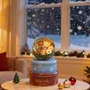 Christmas Cookie Tins with Lids, Set of 3 Larger Holiday Containers for Homemade Cookies, Gifts, Treats, Reusable Round Metal Storage Boxes with 3 Premium Greeting Cards & 16.5ft Ribbon