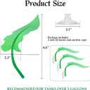 2 x Tree Frog Tank Accessories & Turtle Basking Platform 3PCS Set Leaf Decor - Reptile Habitat Decoration, Terrarium Accessories with Suction Cups for Turtles, Frogs, Geckos & Toads (Leaf)