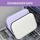 Plastic Cutting Board,Large Cutting Board Dishwasher Safe,Chopping Boards with Non-slip Feet and Juice Grooves,BPA Free,Non-Porous,Rotating Steel Ring Handle,(PURPLE, 15.35"x10.6")