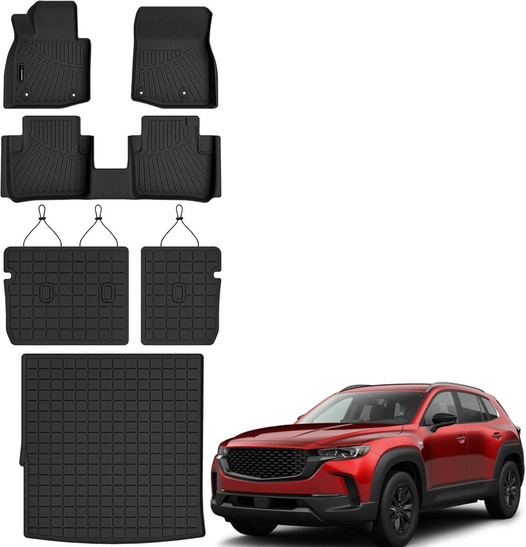 AUXKO Floor Mats Cargo Mat Backrest Mat for Mazda CX-50 Hybrid 2025 2026