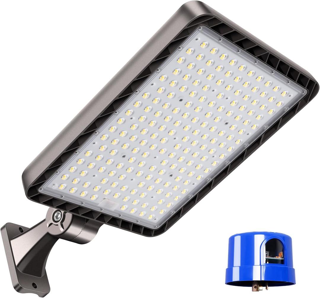 ledmo 480W LED Parking Lot Lights,Super Bright 72000LM for Large Area Lighting,IP65 Waterproof LED Street Light with Dusk to Dawn Adjustable Wall Mount Commercial Parking Lot Lights Outdoor, 480W/1 Pack