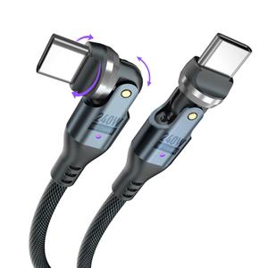 USB C to C Charger Cable [240W, Data Transfer,Carplay/Auto] 6ft 360/180/90 Degree Rotating Angle Type-C Braided Charging Cord for iPhone 17/16/15 Series,MacBook,iPad,Pixel,Samsung Galaxy S23/S24 Ultra