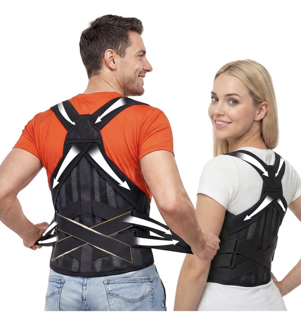 Posture Corrector for Women & Men, Back Brace Advanced Full Back Support for Upper & Lower Back Pain Relief, Spine, Neck, and Hump, XStyle MedicalGrade Lumbar Support System with Adjustable Shoulder Straightener and Breathable Design for Long Sitting