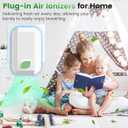 Limpin Plug In Air Ionizers-1pack, Negative Ion Air Purifier for Home Quiet Operation Ionic Air Purifier for Bedroom Portable Air Cleaner for Office Living Room, kitchen, Bathroom,Pet Room (1Pack)