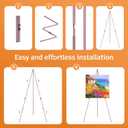 Easel Stand for Display, Aredy 63" Portable Painting Easel, Lightweight Metal Easels for Painting Canvas, Wedding Sign (2 Pack, Pink)