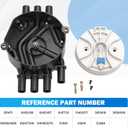 Ignition Distributor Cap and Rotor Kit Compatible with GMC Chevrolet Trucks V6 4.3L Vortec - 1996-2005 Astro Blazer, 1996-2001 Jimmy and more | Replace DR475 DR331 D465 D328A 10452457 10452458