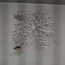 Baquler 2 Set Christmas Snowflake Solar Lights 20 Feet 138 LED Waterproof Outdoor Cool White Twinkle Fairy Lights 8 Modes Solar Hanging String Lights Decoration for Xmas Tree Porch Roof Window Decor