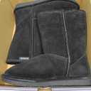 BEARPAW Emma Short Women's Classic Winter Slip On Boots, Lightweight Suede Boots, Size 7