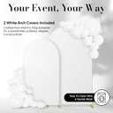 SorelleShoppe Party Arch Backdrop Stand and Cover Set - 7.2ft Gold Balloon Arch Stand and 6ft Photo Background Stand with Solid Base Thick Poles - Multiuse Wedding Arch Frame for Birthday Baby Shower