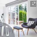 Essential Values Patio Door Handle Set, Sliding Door Lock (Handle + Latch Combo) | 2-Handle White Diecast Replacement for Sliding Doors | 3-15/16 Hole Spacing for Mortise Style Locks