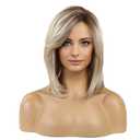 HAIRCUBE Shoulder Length Bob Wigs for Women Side Parting (Blonde)