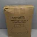 JOLLYVOGUE Teal Twin Size Comforter Set, 2 Pieces Seersucker Lightweight Fluffy Bedding Set, Twin Ruffle Comforter, All Season Soft Microfiber Shabby Chic Bed Set