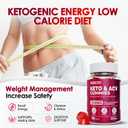 Keto ACV Gummies Advanced Weight - L0ss-,- Keto Gummy Supplement for Women and Men, with 1500MG Apple Cider Vinegar & Vitamin B12, Vegan & Non-GMO, Detox & Cleanse, Low-Carb, 60 Count