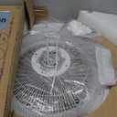 24" Bladeless Ceiling Fan with Light Remote, Low Profile Ceiling Fans with App Control, Smart Modern Ceiling Fans with Lights, 3 Dimmable LED Light for Bedroom, Living Room White