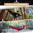 Covacure Camping Hammock - Lightweight Double Hammock, Hold Up to 772lbs, Portable Hammocks for Indoor, Outdoor, Hiking, Camping, Backpacking, Travel, Backyard, Beach (Black)