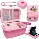 JCHPINE Hard Carrying Case and Silicone Cover for Bitzee Disney Interactive Digital Pet, Protective Case for Bitzee Disney Virtual Electronic Pets Accessories (Pink)