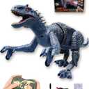 Big Remote Control Indominus Rex Dinosaur Toys for Kids, Realistic Large Walking Dino, Auto-Chomping Jaw with Smoke-Blowing & Roaring Sounds, Birthday Boys Aged 6+