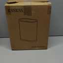 KSSKSS 1.8 Gallons Small Stainless Steel Trash Can with Press Type Lid, Slim Bathroom Garbage Bin, Removable Liner Bucket, Dog Proof Narrow Wastebasket with Pop-Up Lid for Bedroom,Toilet (Silver)