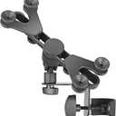 Amazon Basics Adjustable Tablet Holder for Music Stand, Secure Portable iPad Holder with 360 Degree Swivel, Fits 7-11" Screens, Black