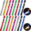 Tuanse 15 Pack Pen Light Nurse LED Penlight Pen Lights for Nurses Pupil Penlight with Pupil Gauge Reusable for Nurse Students Doctors Daily Use(Assorted Color)