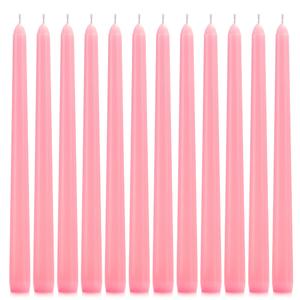 12 Pack Pink Taper Candles - Taper Candles 10 Inch Dripless, Smokeless & Unscented - 8 Hours Long Burning - Tall Candlesticks - Ideal for Weddings, Dinner Parties, Home Decor, Birthday Party