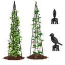 AlisisFores 2 Pack Garden Trellis for Climbing Plants Outdoor,63inch Tall Rustproof Metal Obelisk Trellis Support for Potted Vines Vegetable Plants Indoor Outdoor, Lightweight