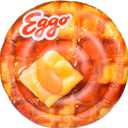 Giant Eggo Waffle 5 Feet Large Round Inflatable Pool Float, Raft, Beach & Lake, Tanning Lounger, Durable Vinyl